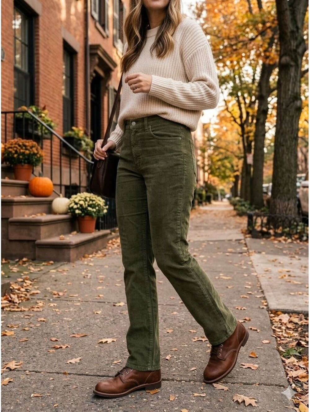 Levis Classic Straight Corduroy Pants 12 Olive Ivy Green Mid Rise Stretch NWT
